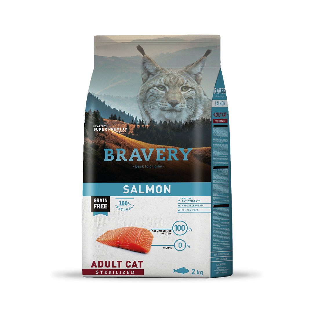 Bravery Gato Adulto Esterilizado - Salmón